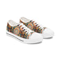 Low Top Sneakers — Retro Boho Circular Pattern Canvas Shoes
