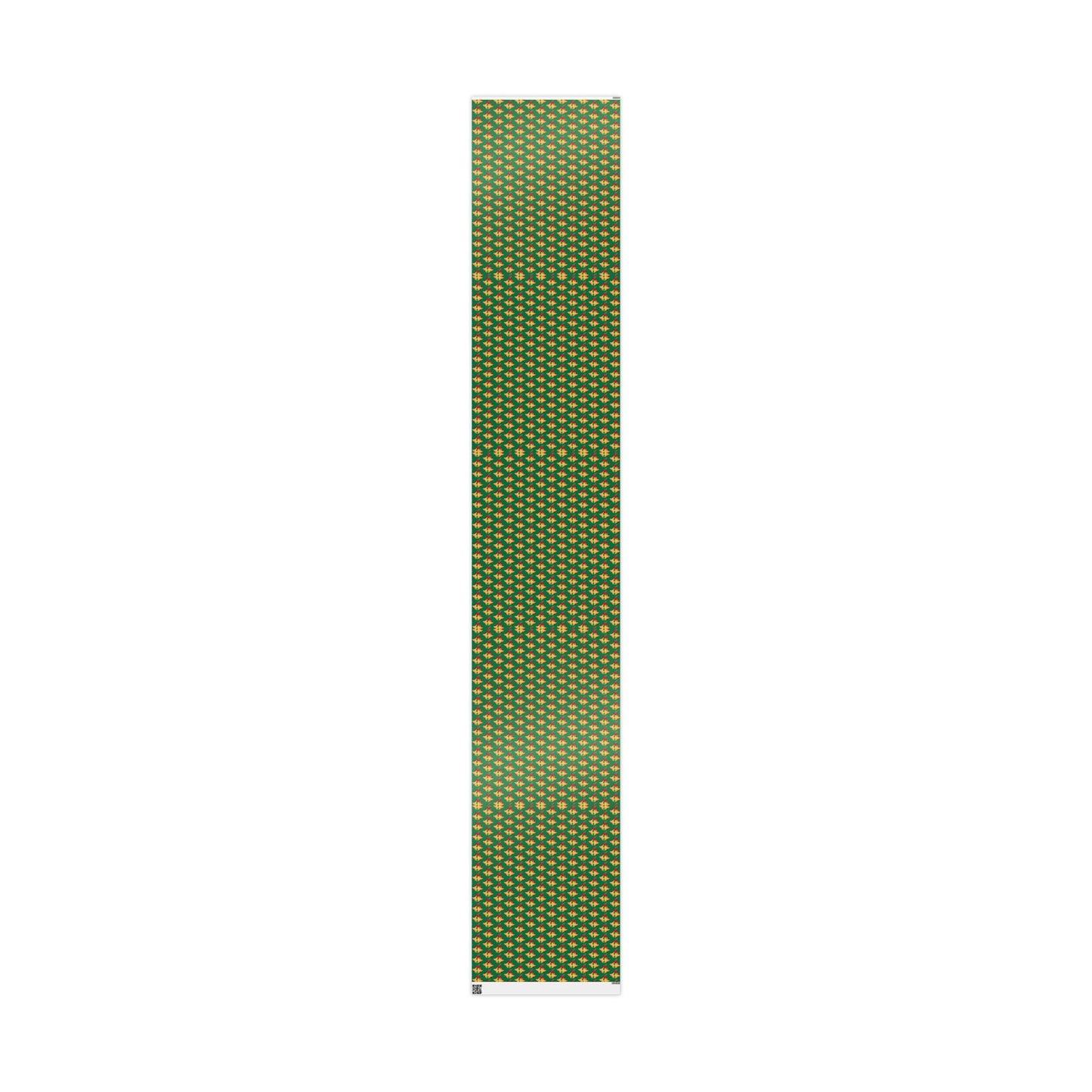 Christmas Bells Wrapping Paper Roll — Green Holly Holiday Gift Wrap