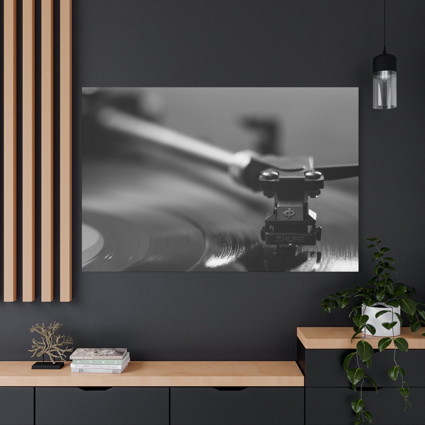 Vinyl Turntable Matte Canvas Print — Stretched 1.25" Wall Art