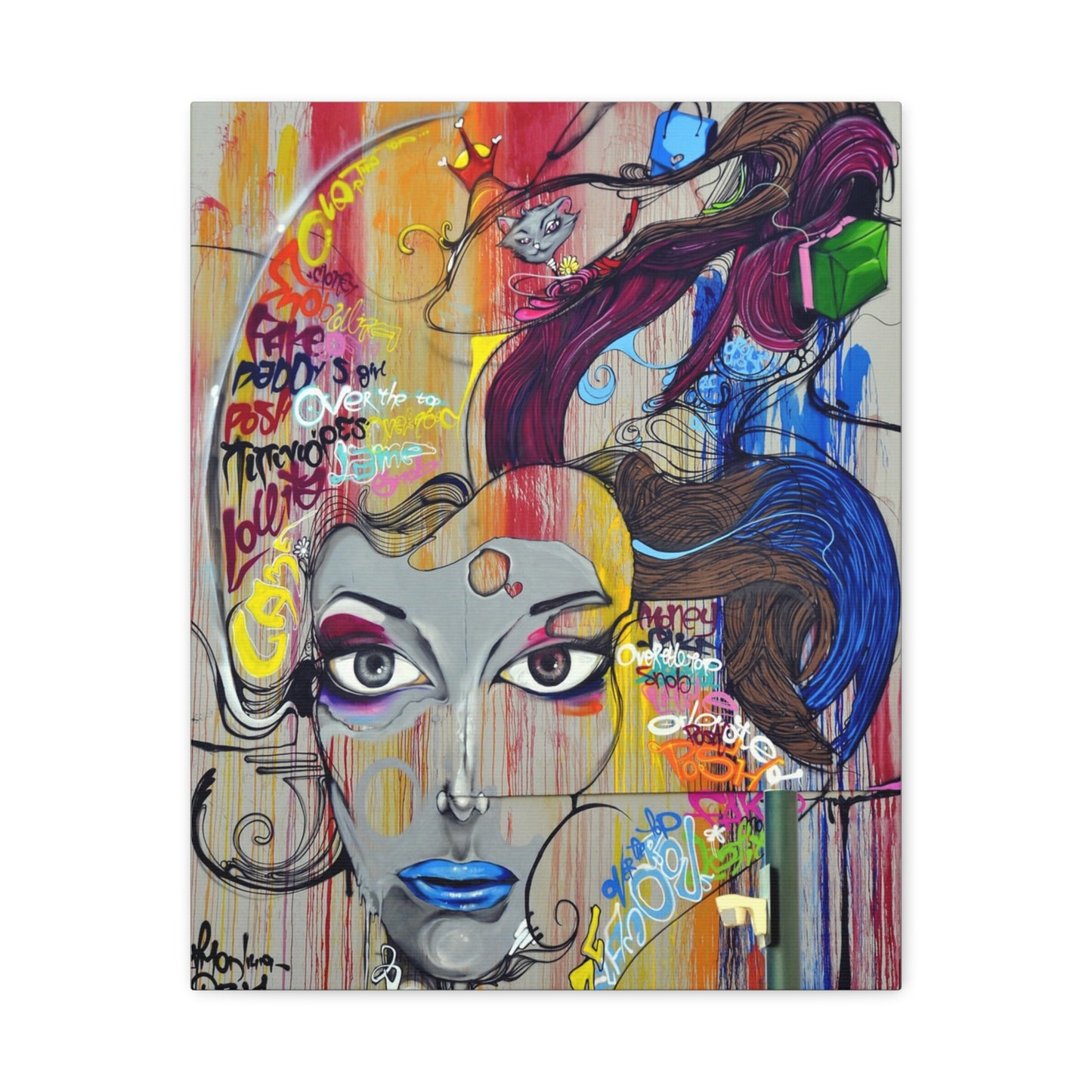 Colorful Graffiti Portrait Canvas