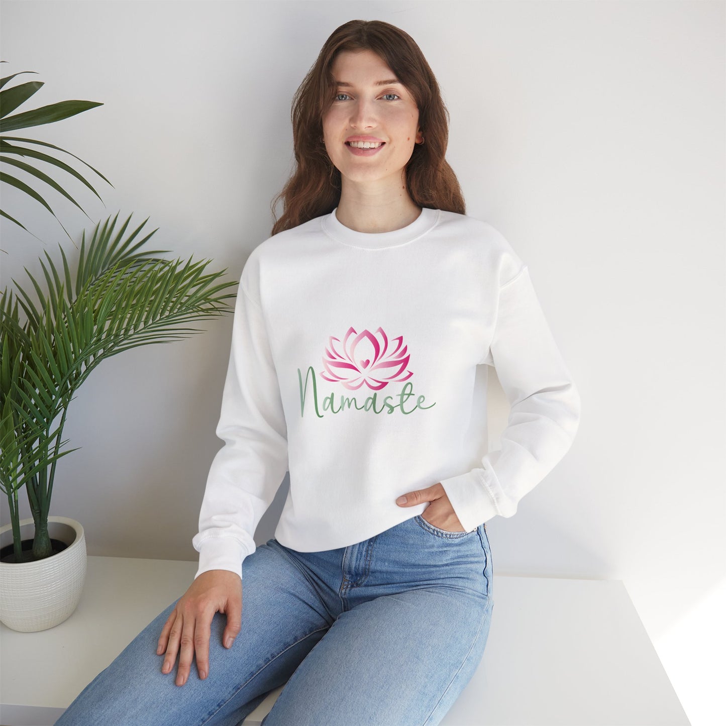 Namaste Lotus Sweatshirt — Cozy Yoga Crewneck for Meditation & Mindfulness