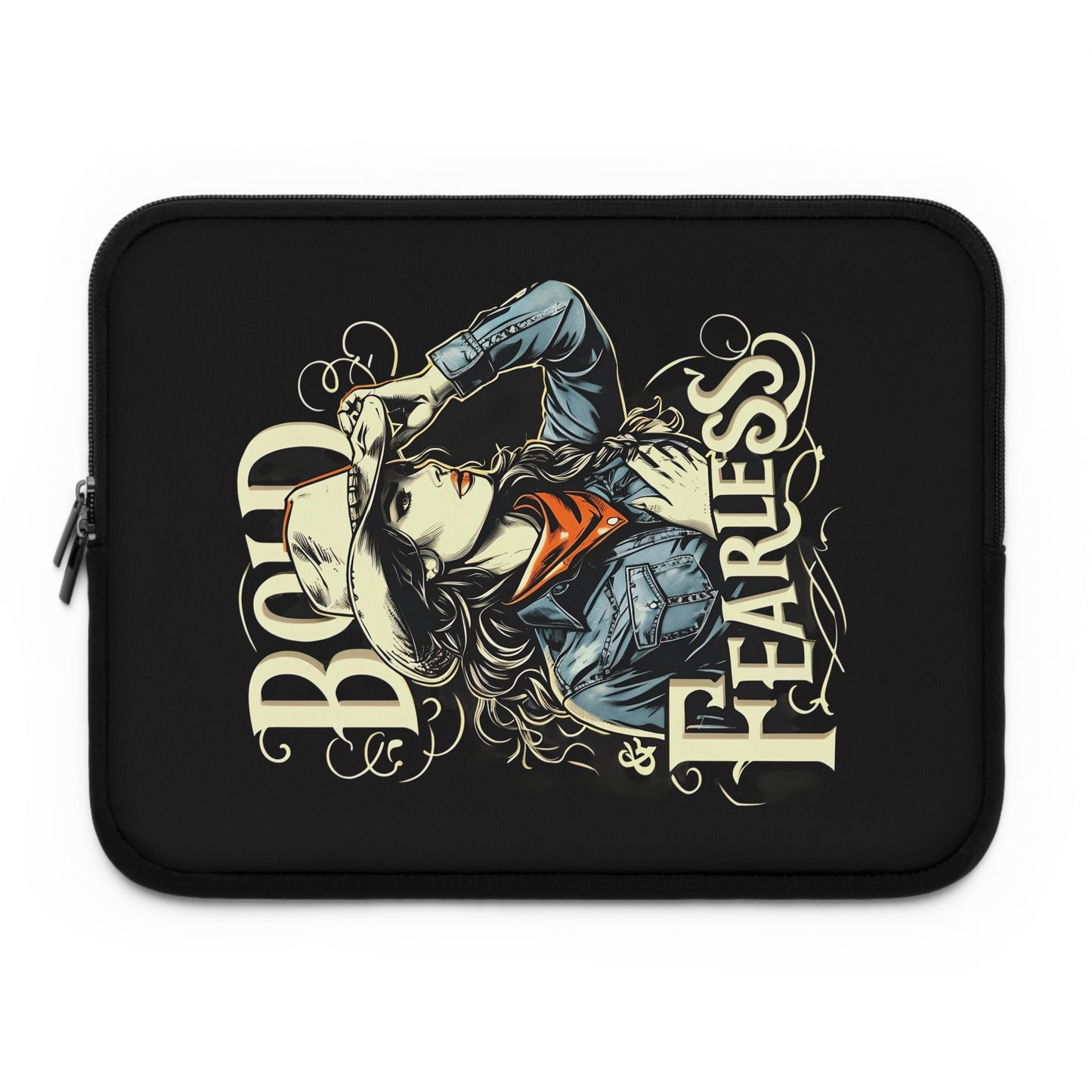 Bold & Fearless Laptop Sleeve - Western Decor, Cowgirl Gift, Tech Organizer, Stylish Sleeve, Unique Laptop Case