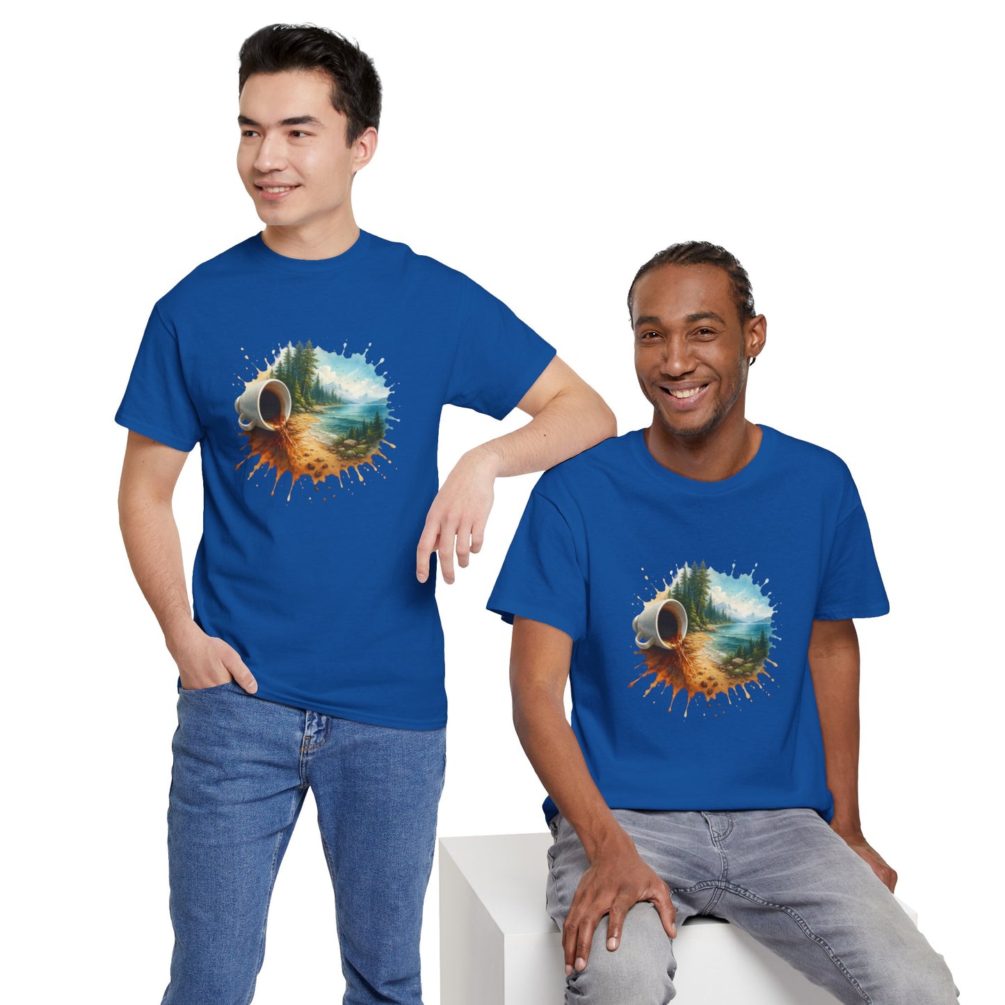 Nature-Inspired Unisex Heavy Cotton Tee, Casual Outfit, Gift for Nature Lovers, Camping Apparel, Outdoor Adventure Shirt