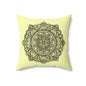 Boho Mandala Pillow, Stylish Home Decor, Yoga Gift, Meditation Room Accent, Cozy Living Room Pillow