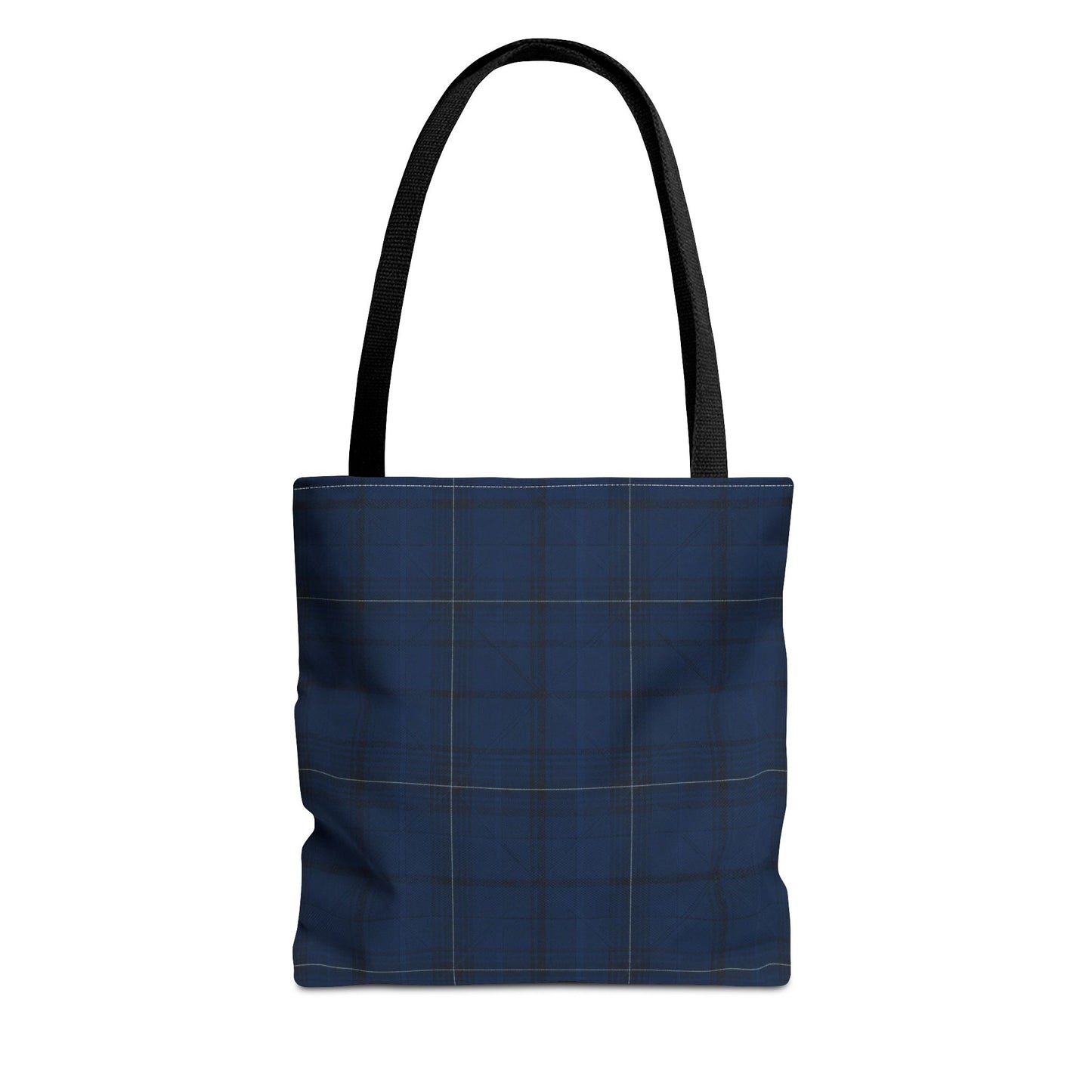 Navy Tartan Tote Bag – Classic Plaid Tote