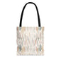 Earth Tones Abstract Stripe Tote Bag — Minimalist Boho Canvas Shopper