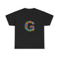 Floral Initial Unisex Tee - Personalized Gift, Casual Summer Wear, Birthday Present, Eco-Friendly Tee, Customizable Clothing