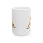Elegant Golden Letter A Ceramic Mug | Personalized Coffee Cup Letter A
