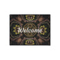 Welcome Heavy Duty Floor Mat — Boho Kaleidoscope Entrance Rug for Home & Office
