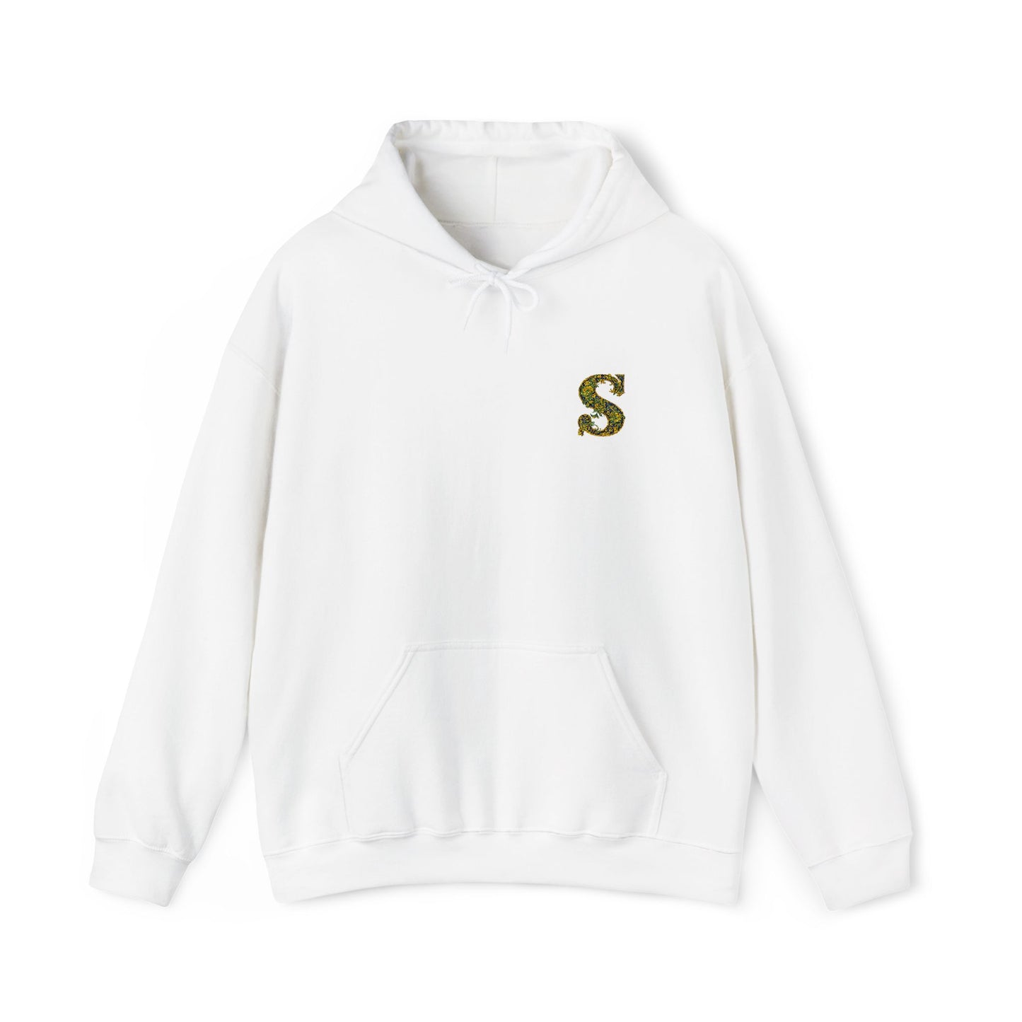 Floral S Initial Hoodie — Monogrammed Flower Letter Sweatshirt