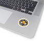 Bee Kind or Bee Gone Round Sticker — Cute Bumblebee Vinyl Kiss-Cut Sticker