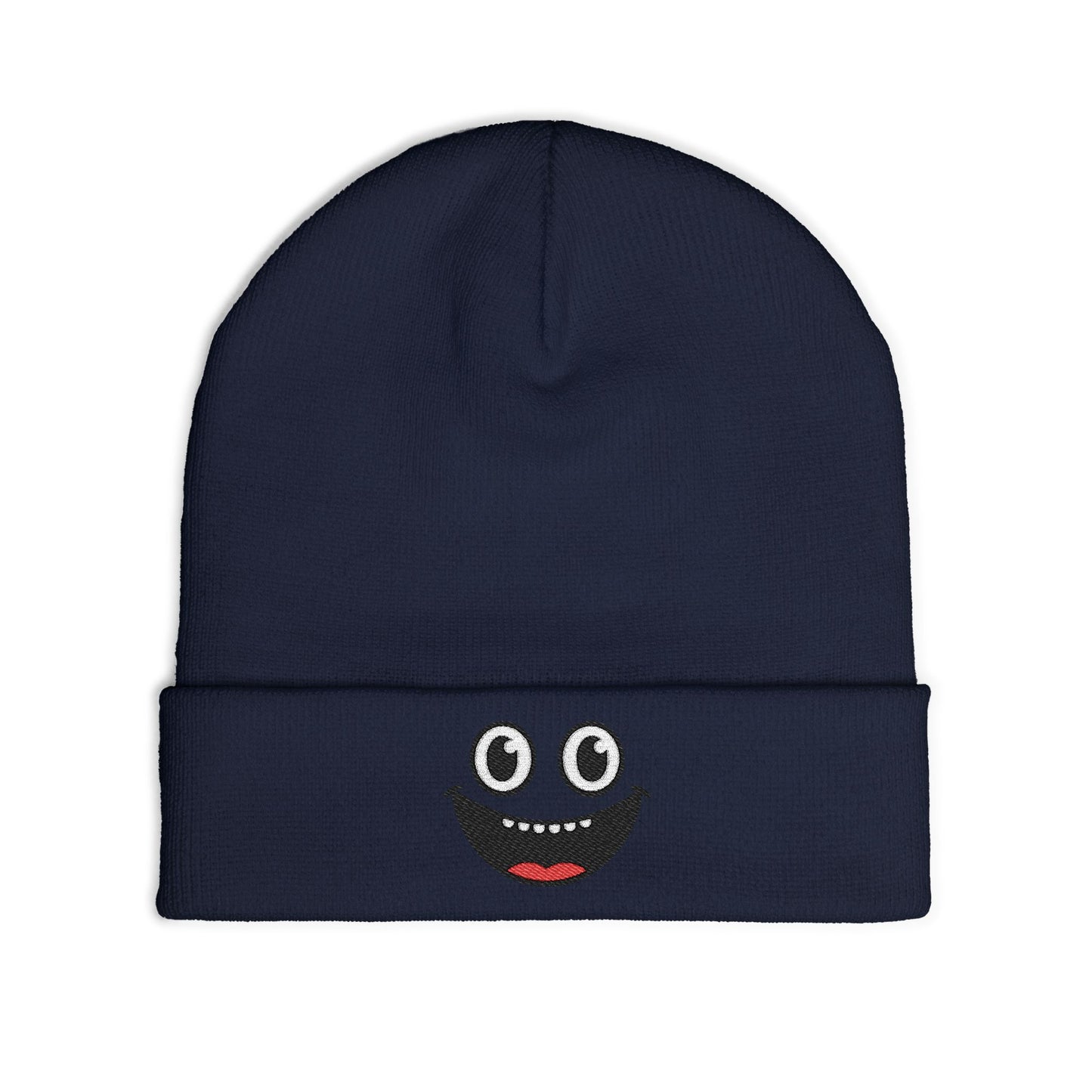 Smiley Face Knit Beanie - Cozy Winter Hat for Kids & Adults, Cute Gift for Birthdays, Holidays, Winter Fun