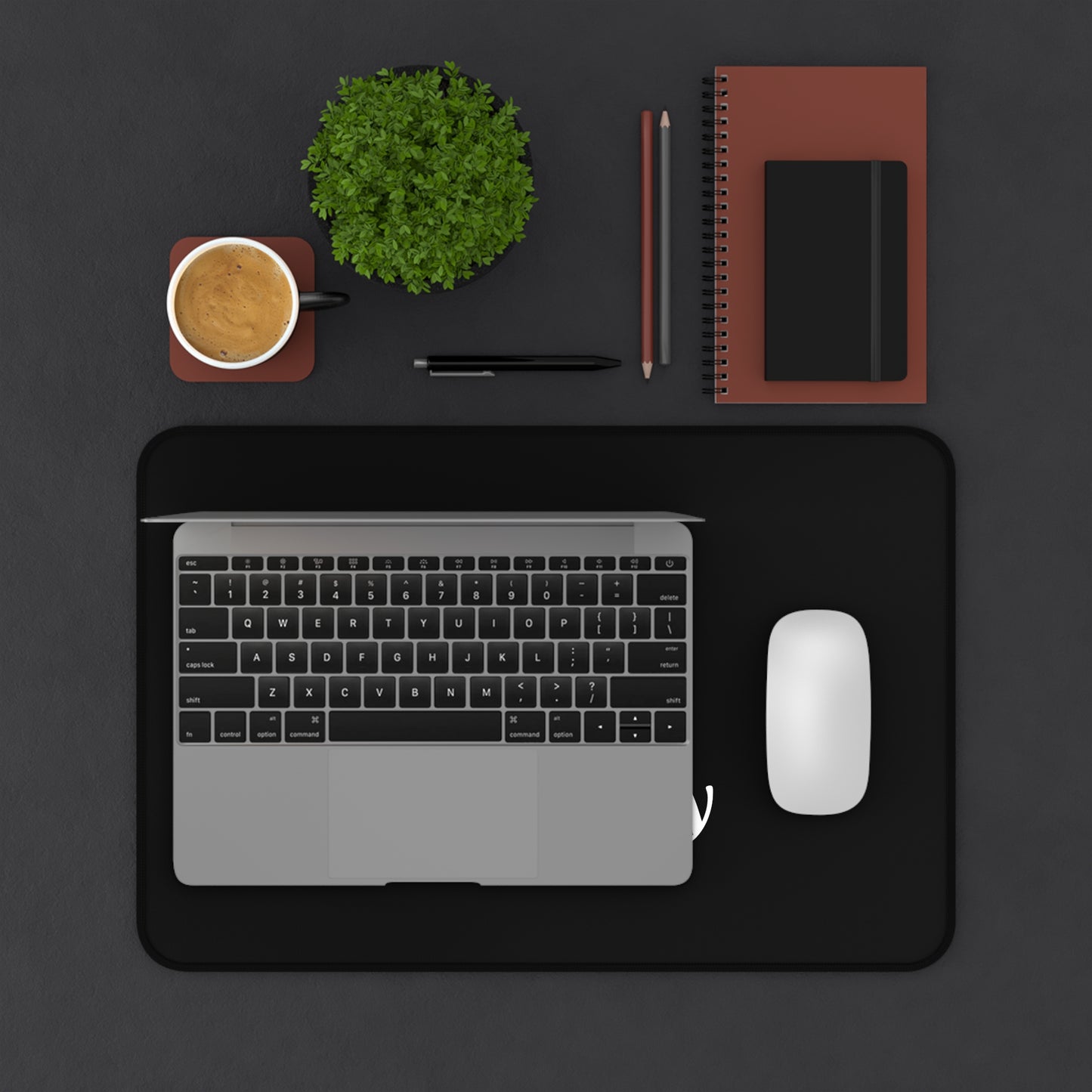 Customizable Black Desk Mat — "Print it your way" Desktop Mousepad