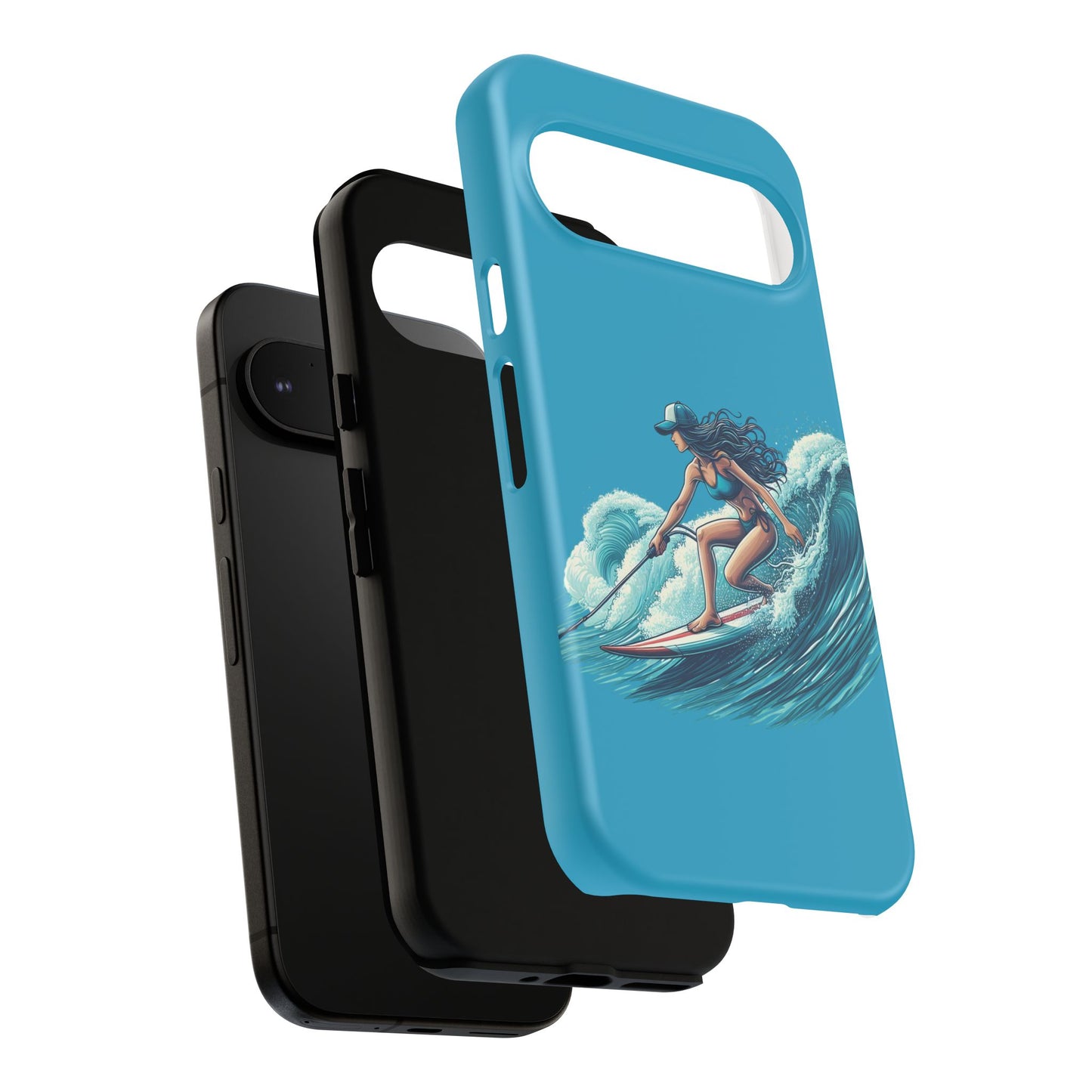 Surfing Phone Case, Coastal Vibes Phone Cover, Tough Cases for Beach Lovers, Ocean Art Phone Accessories, Summer Gift Idea