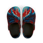 Kids Foam Clogs — Red & Blue Swirl All-Over Print