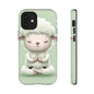 Meditating Lamb Phone Case — Cute Pastel Protective iPhone Cover