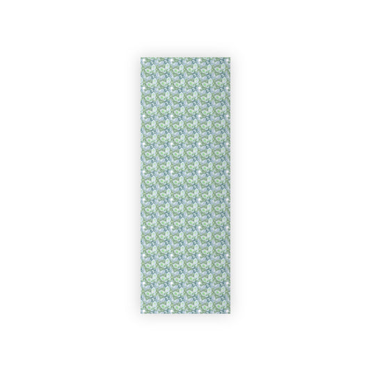 Whimsical Floral Gift Wrapping Paper Roll, Eco-Friendly Wrap, Birthday, Holiday Gifts, Party Supplies, Decorative Wrap, Green Floral Design
