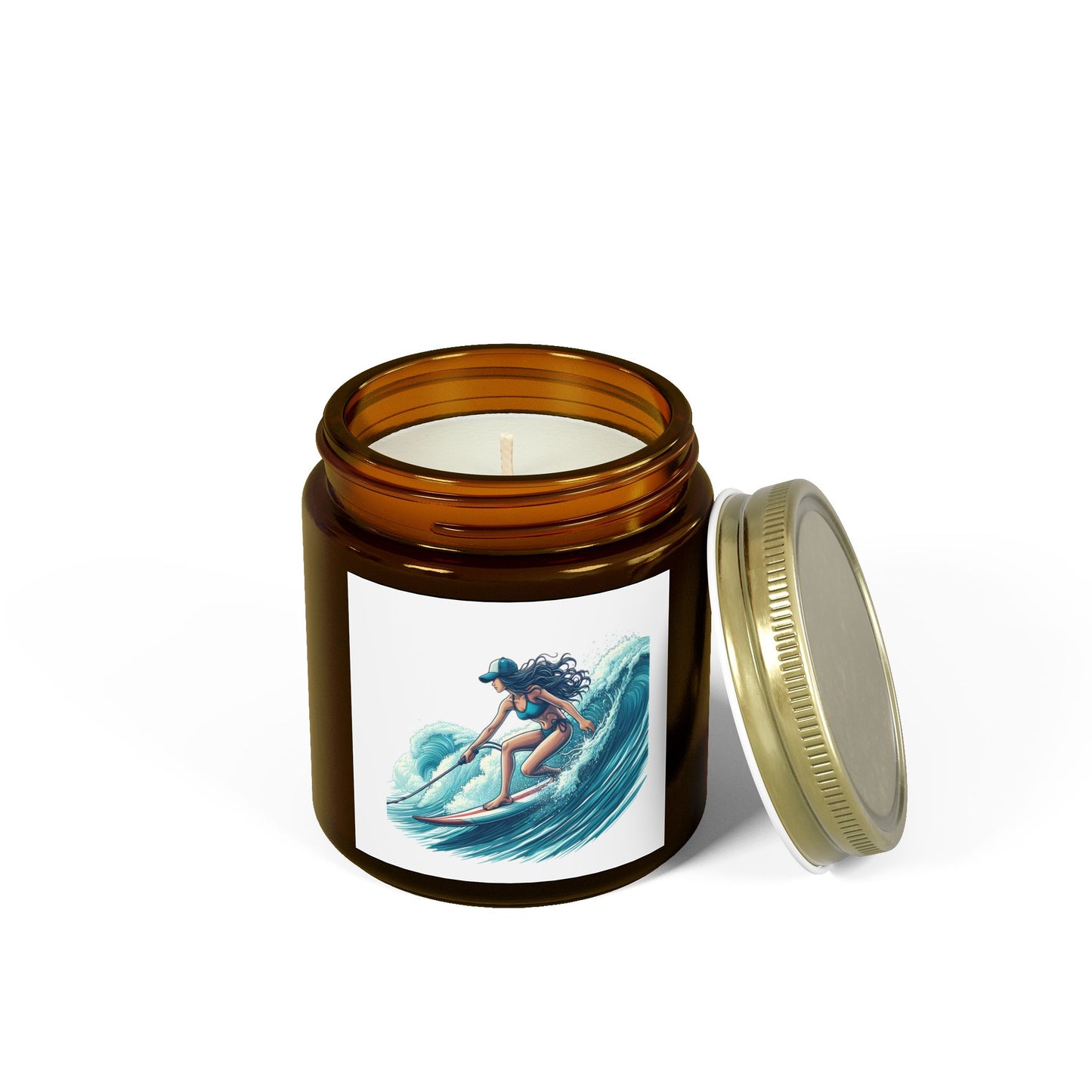 Scented Candles, Coconut Apricot Wax (4oz, 9oz) - Surfer