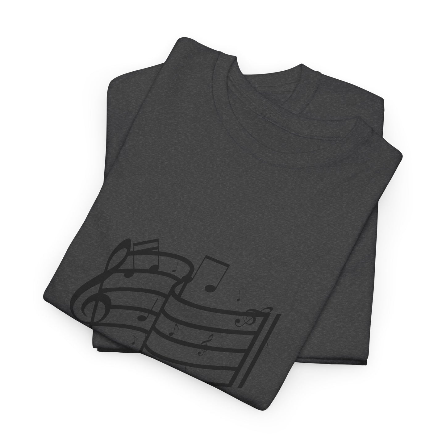 Music Notes T‑Shirt — Minimalist Sheet Music Tee for Musicians & Music Lovers