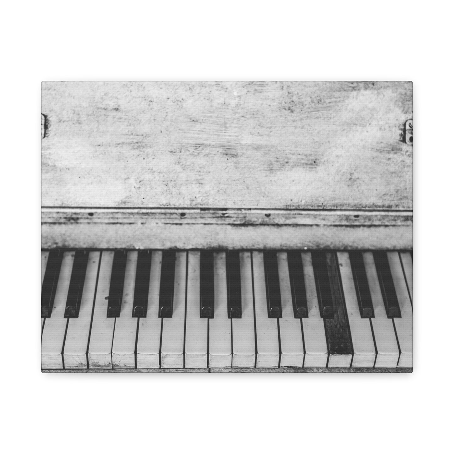 Vintage Piano Keys Matte Canvas Print