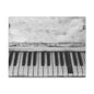 Vintage Piano Keys Matte Canvas Print