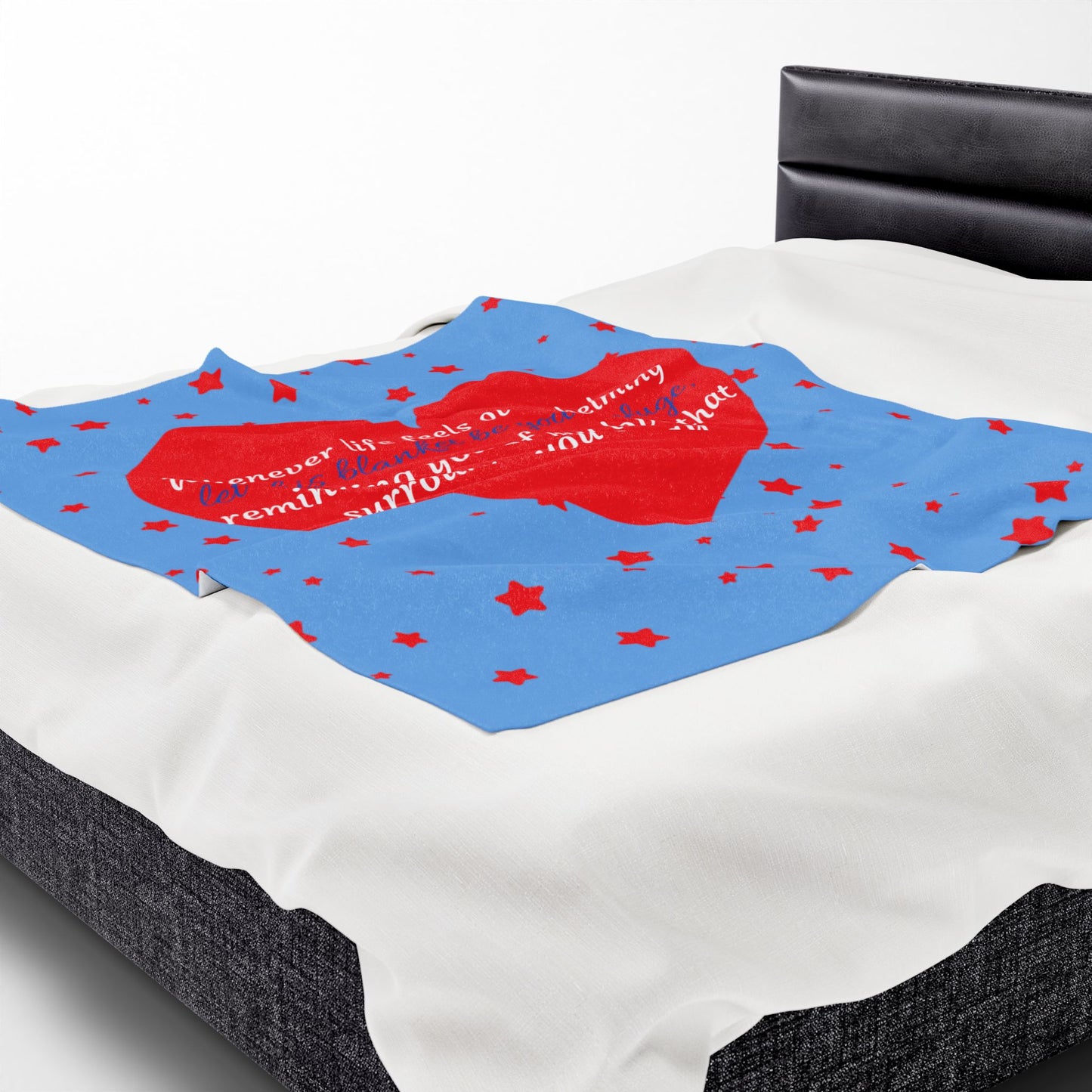 Heart Message Plush Blanket — 'Whenever life feels overwhelming…' Comfort Throw for Loved Ones