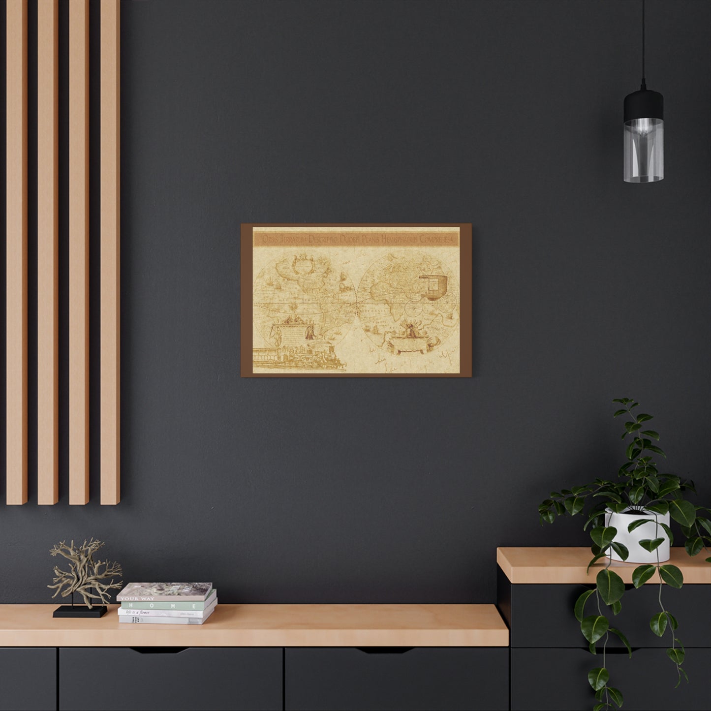 Vintage World Map Canvas Print — Matte Stretched Wall Art