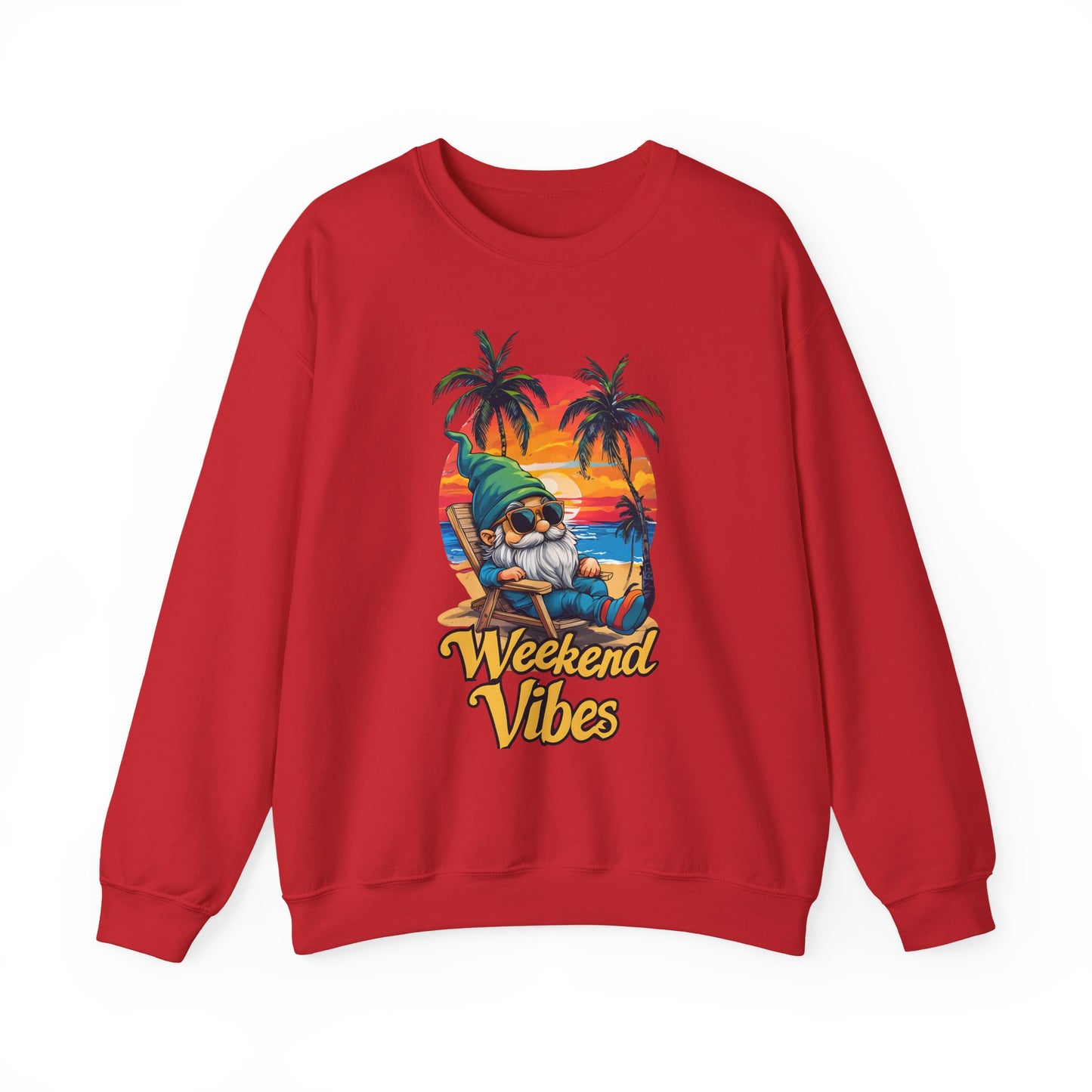 Crewneck — "Weekend Vibes" Tropical Gnome Sweatshirt