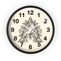 Boho Floral Wall Clock, Home Decor, Gift for Her, Bohemian Style, Living Room Wall Art, Unique Timepiece, Handmade Clock