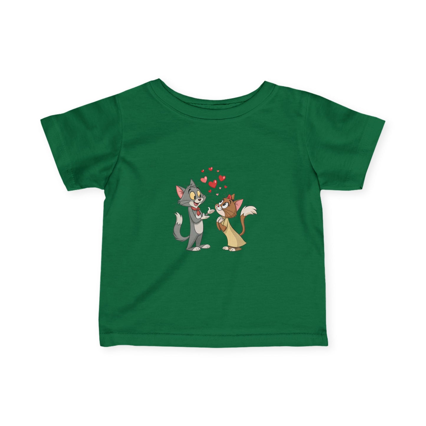 Infant Tee — Cute Cartoon Cats in Love Kids Shirt