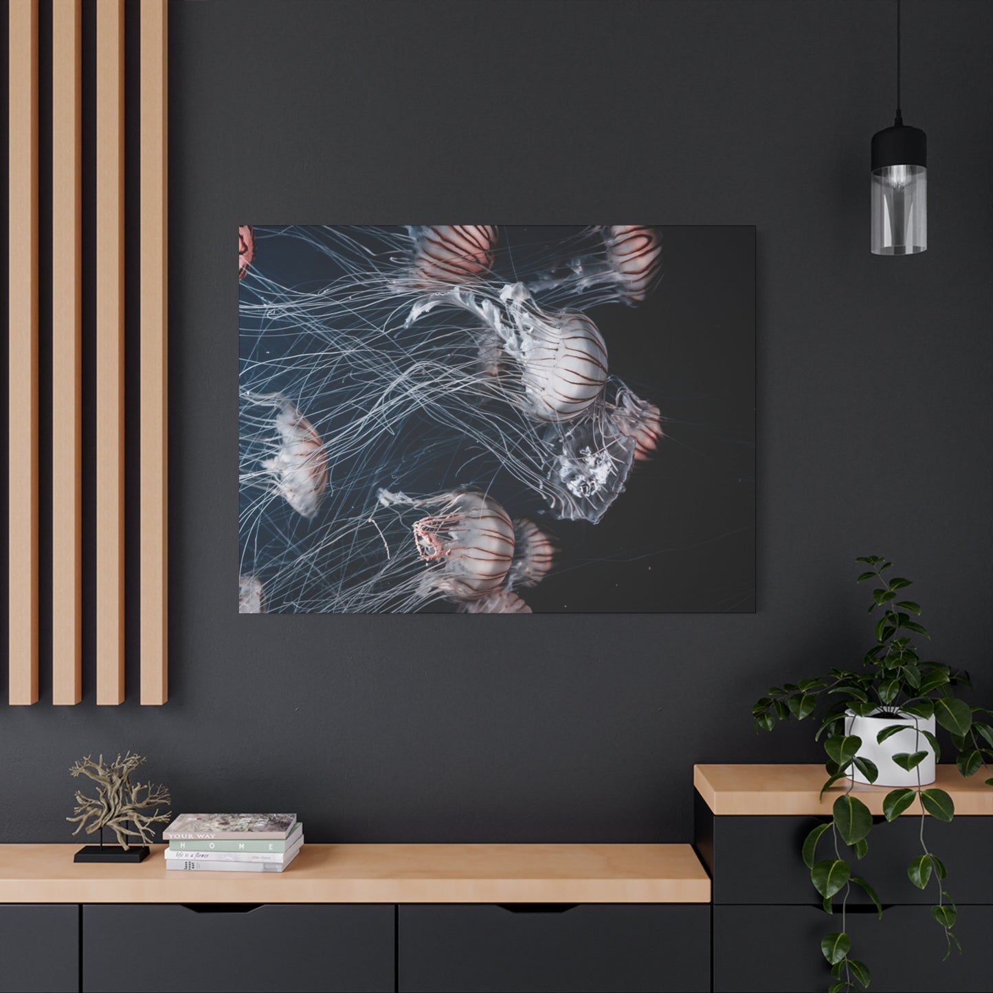Jellyfish Swarm Matte Stretched Canvas