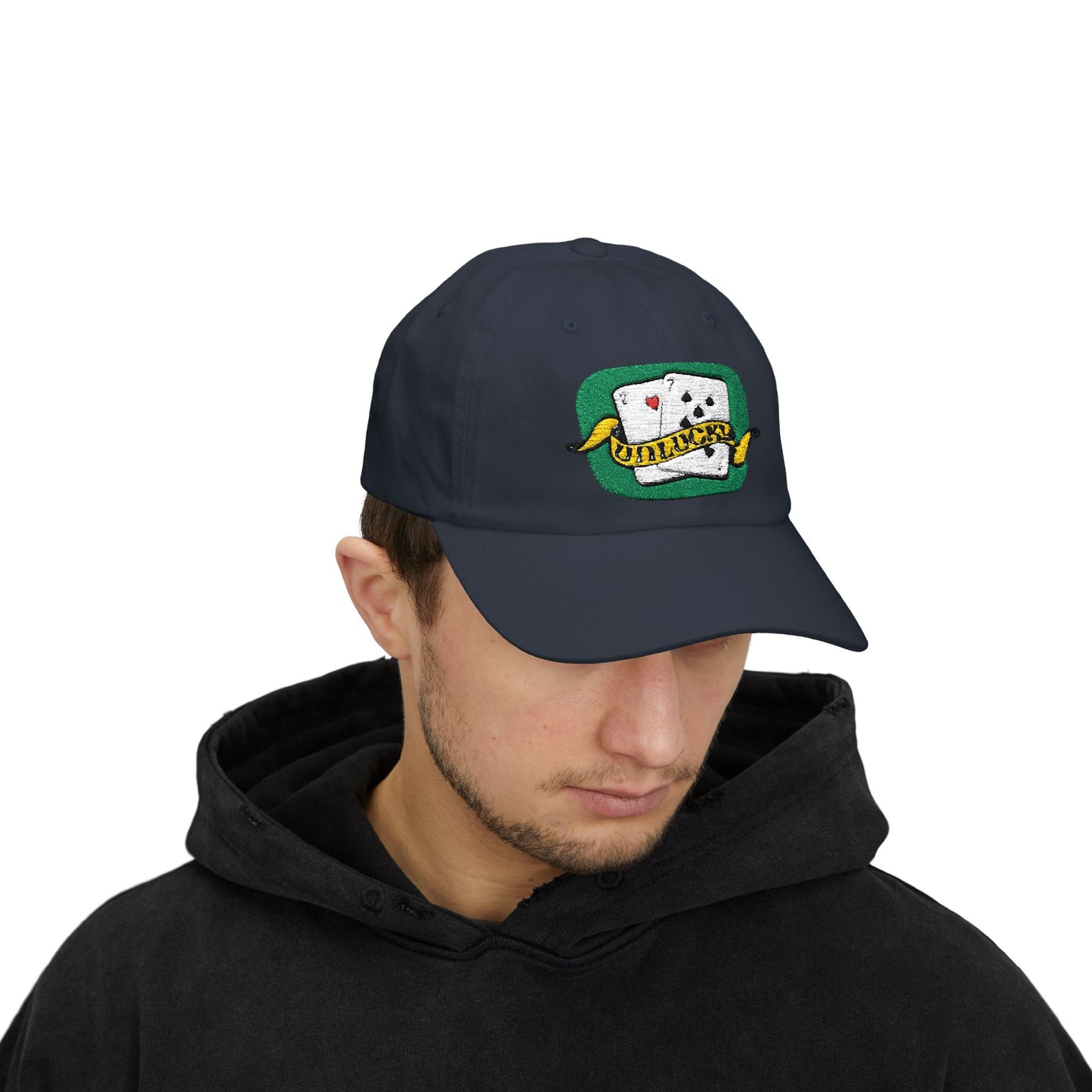 Dad Cap — 'UnLucky' Playing Cards Embroidered Baseball Hat