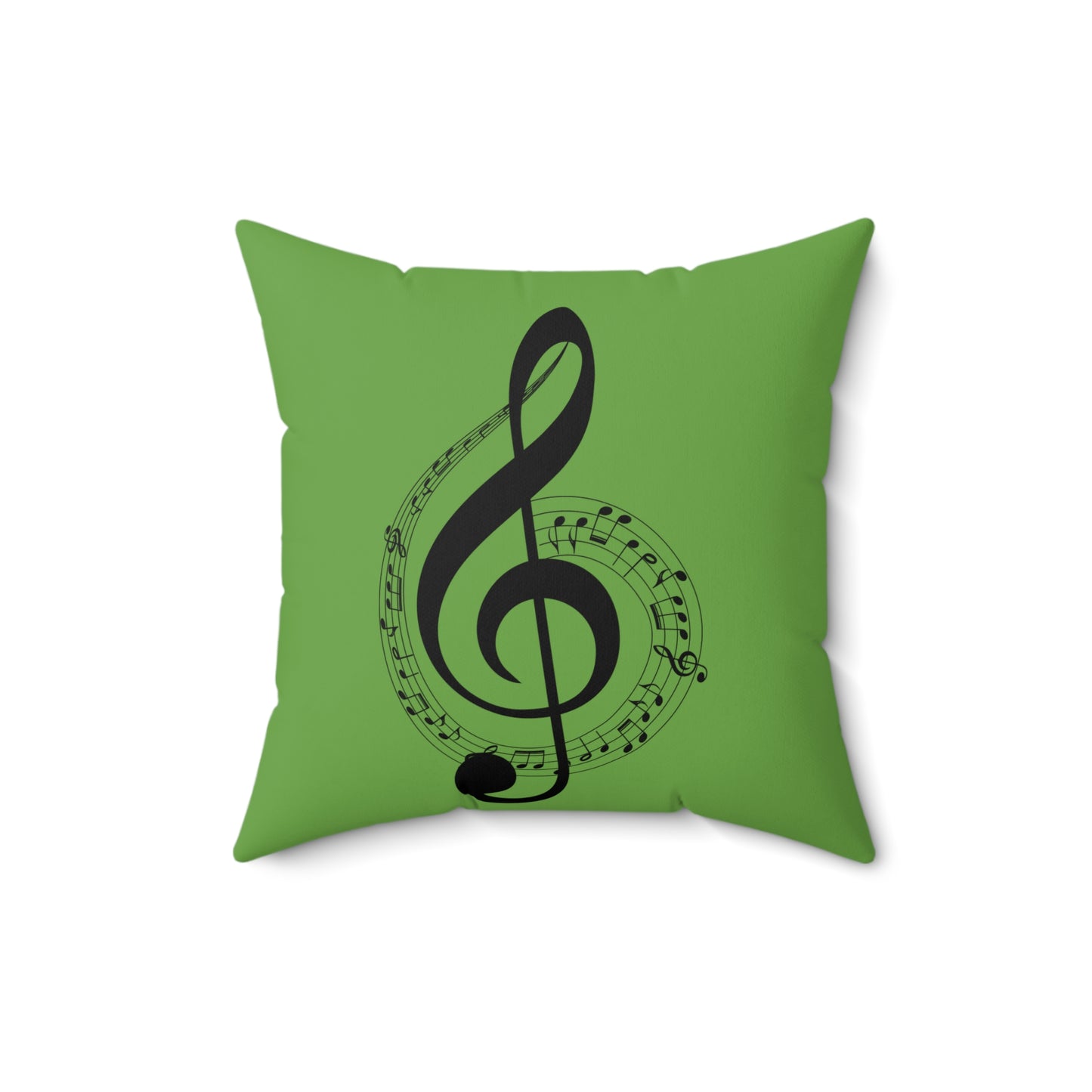 Musical Notes Decorative Pillow, Ideal Gift for Musicians, Green Music Theme Cushion for Home Decor, Bedroom, Living Room