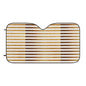 Retro Striped Car Sun Shade – Gold & Brown Windshield Protector