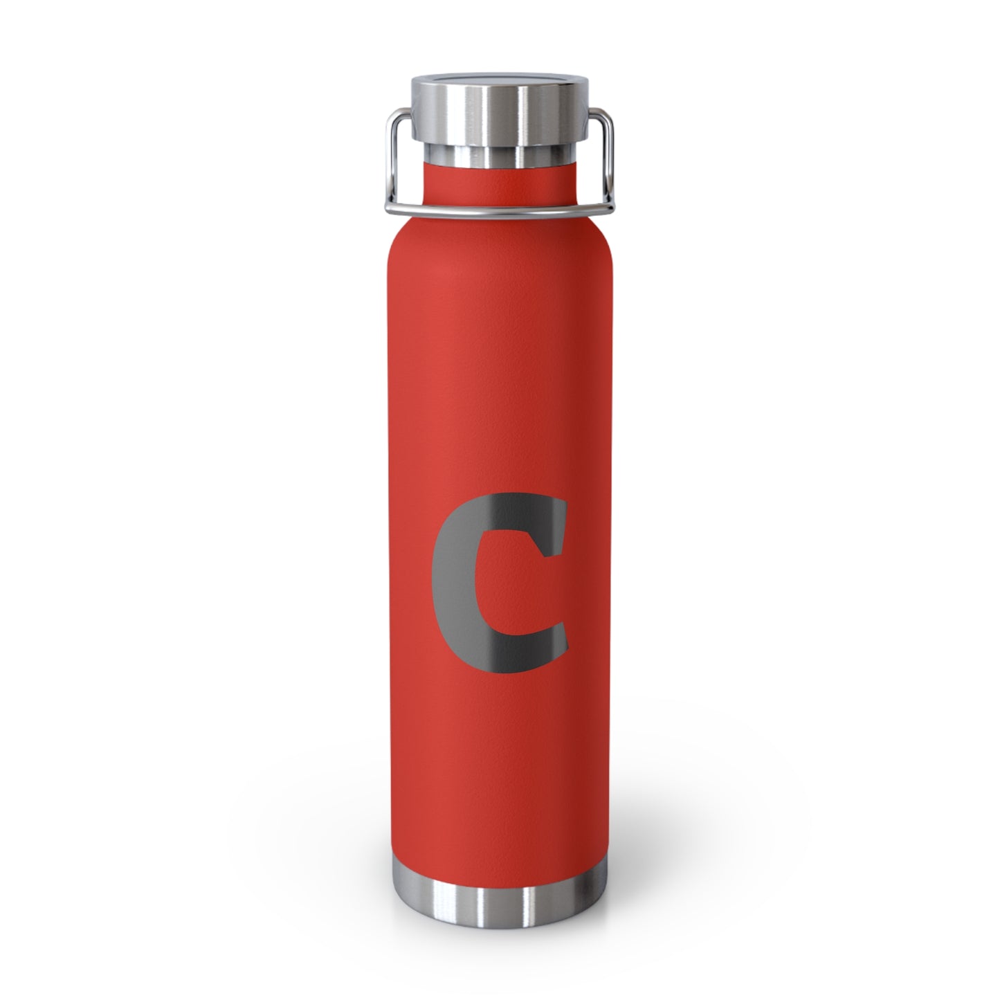 Personalized Copper Insulated Water Bottle, 22oz - "C" Custom Monogram
