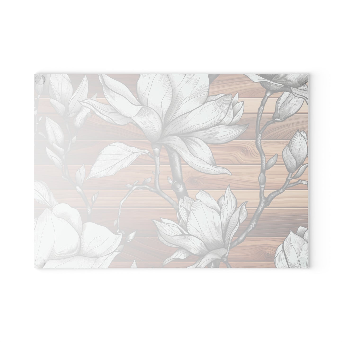 Elegant Floral Glass Cutting Board