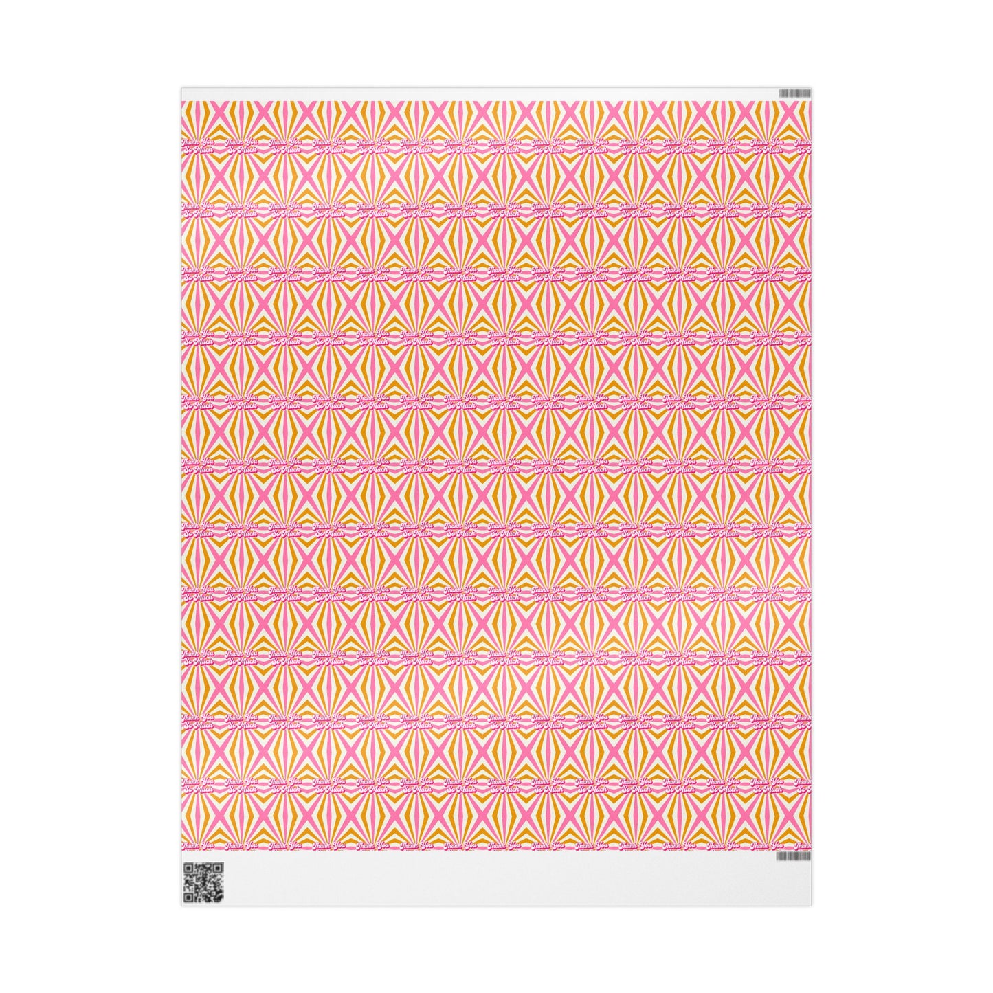 Retro Swirl "Thank You" Wrapping Paper