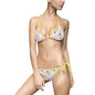 Floral Triangle Bikini Swimsuit, Summer Beachwear, Swimwear, Vacation Essential, Pool Party Outfit, Gift for Her