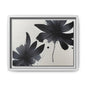Framed Black Floral Matte Canvas Wall Art — Monochrome Botanical Print