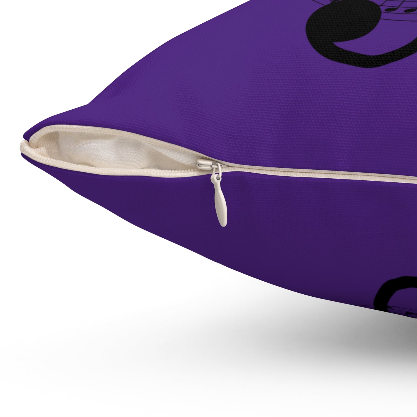 Musical Note Pillow | Purple Treble Clef Cushion