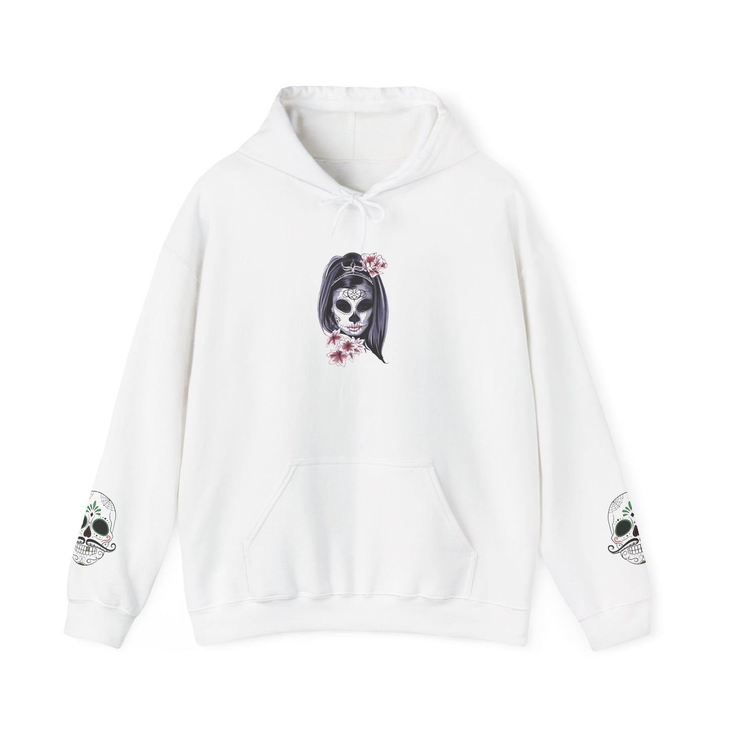 Day of the Dead Hoodie | Unisex Heavy Blend Sweatshirt, Skull Art, Mexican Holiday Apparel, Halloween Costume, Festival Gear
