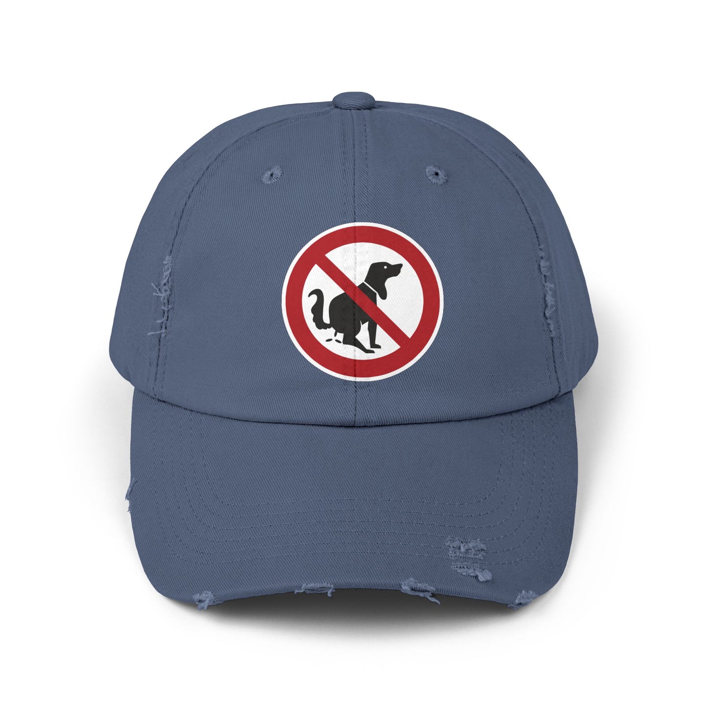 Unisex Distressed Cap with No Dogs Allowed Design | Casual Wear, Dog Owners Gift, Trendy Cap for Pet Lovers, Outdoor Style