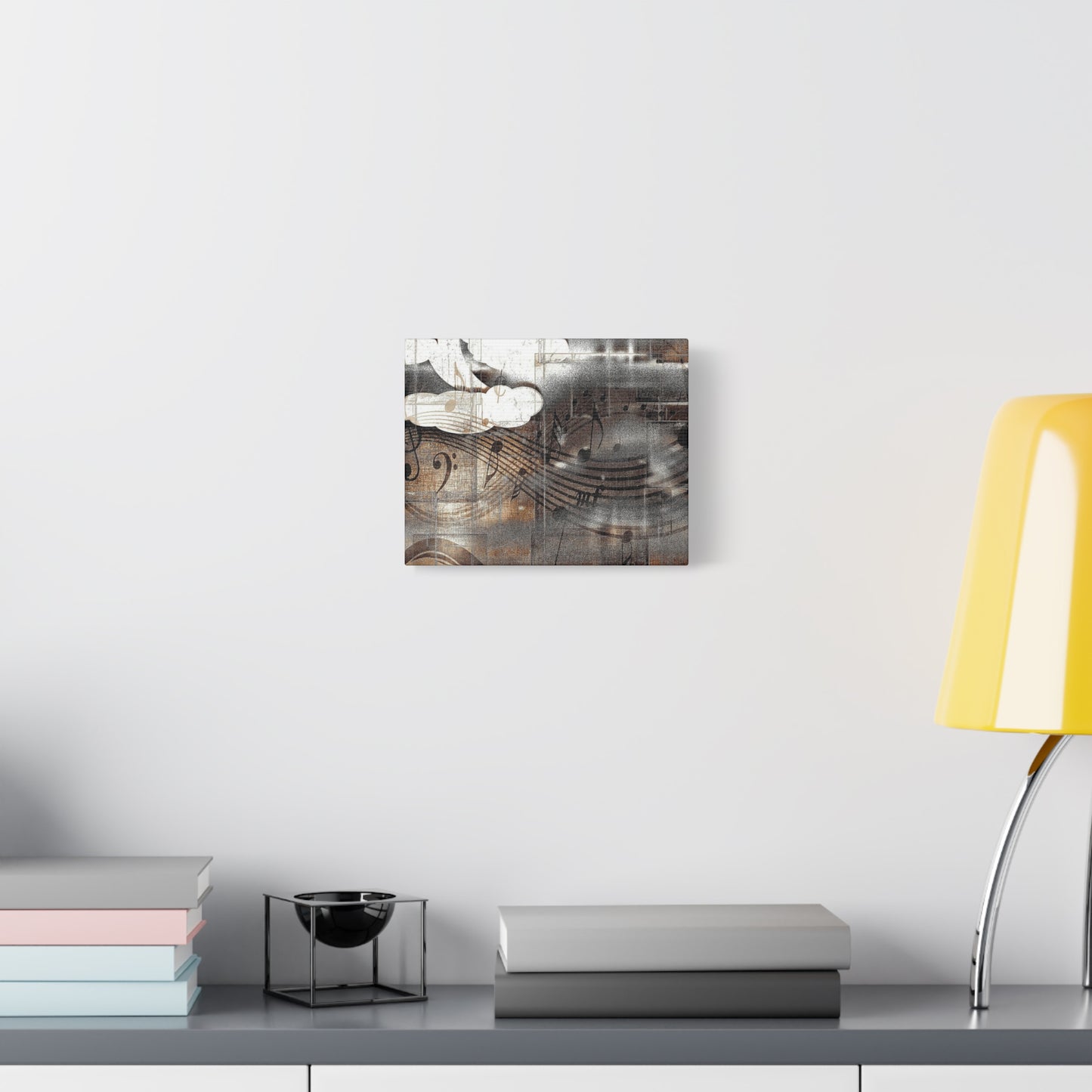 Abstract Musical Notes Matte Stretched Canvas Art (1.25")