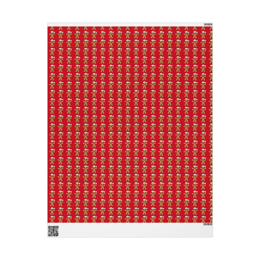 Festive Wrapping Paper for Gift-Giving, Christmas Wrap, Holiday Decorations, Gift Wrap for Birthdays, Gingerbread Theme