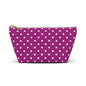 Polka Dot Accessory Pouch, Makeup Bag, Pencil Case, Travel Organizer, Gift for Her, Cute Storage