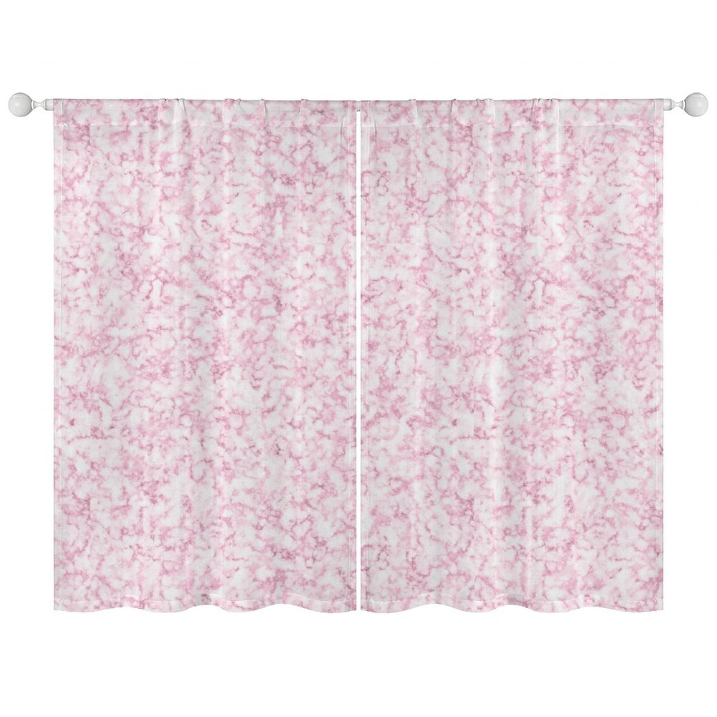 Sheer Curtain Pink and White