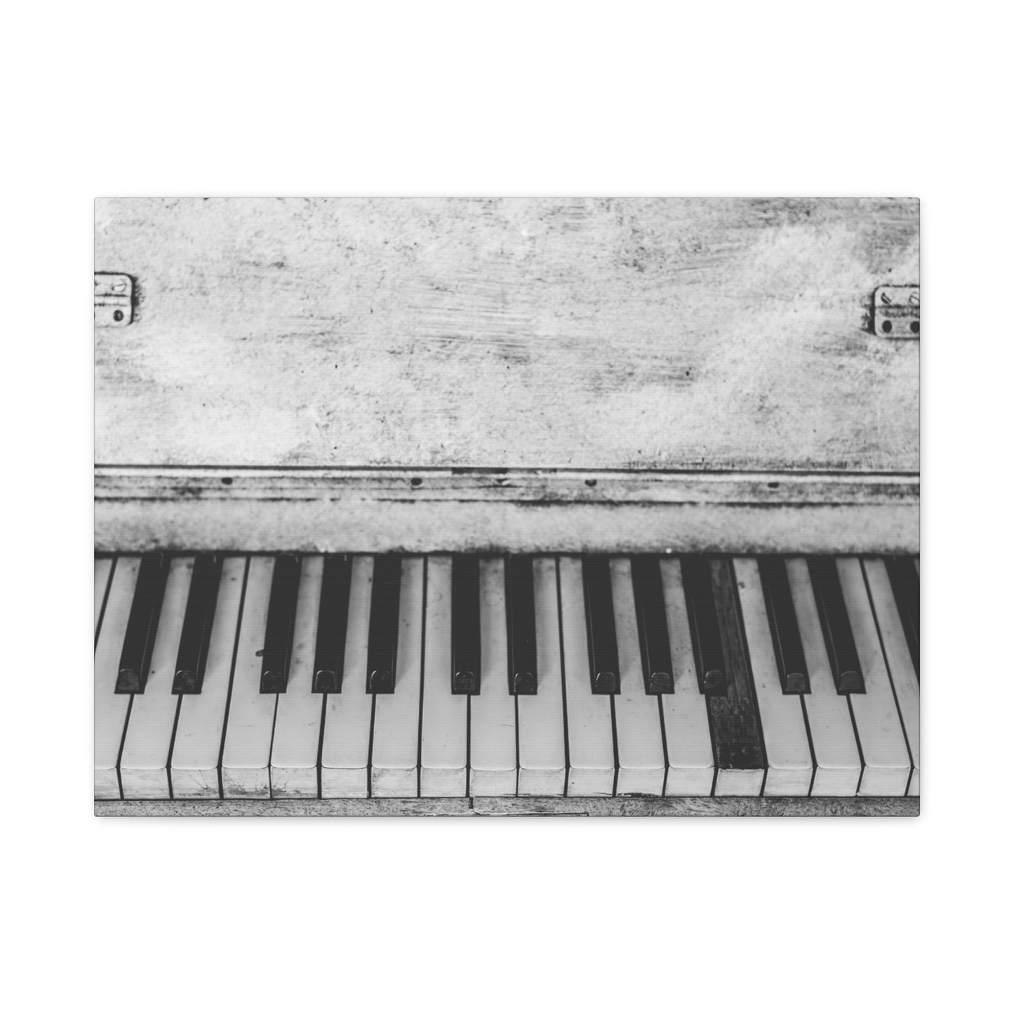 Vintage Piano Keys Matte Canvas Print