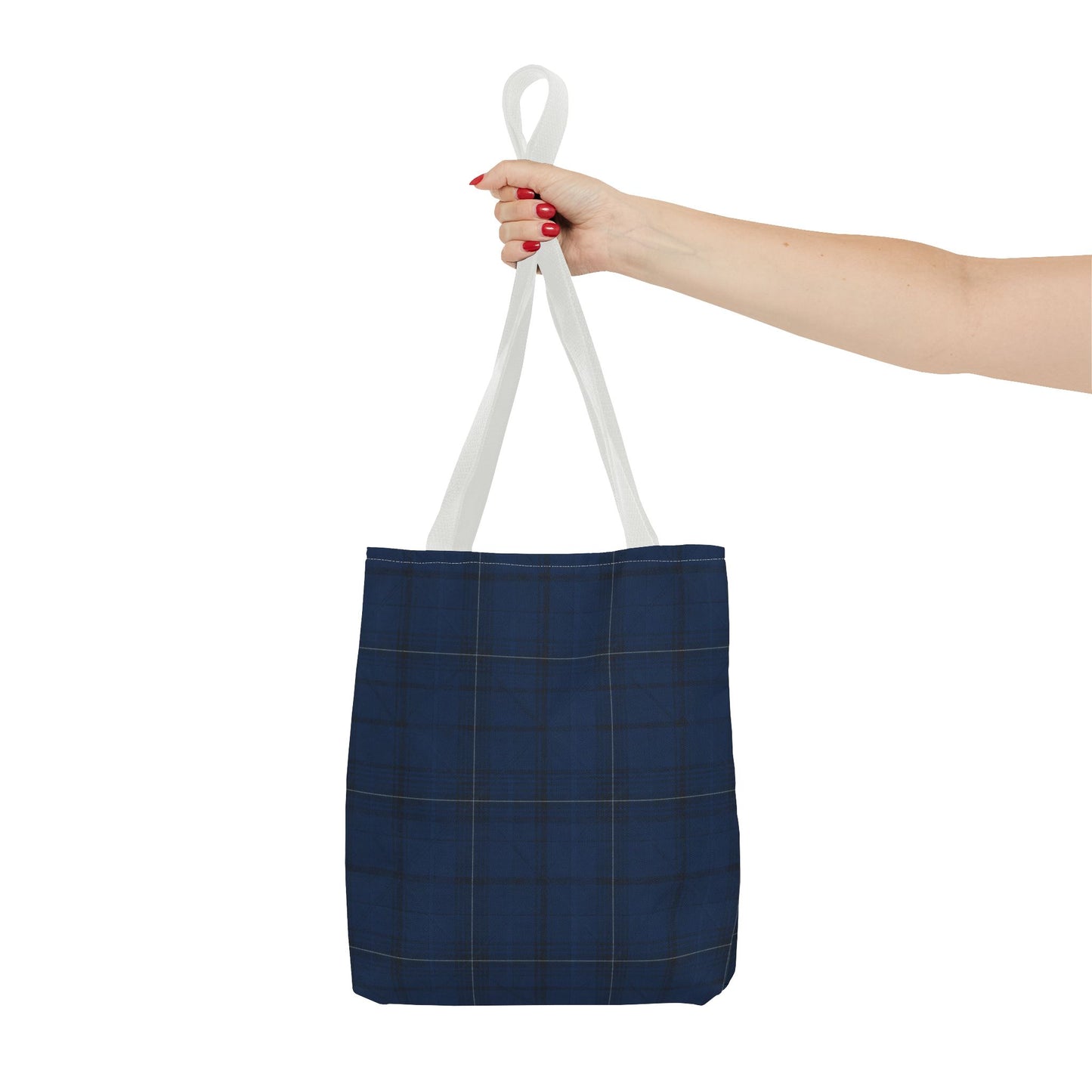 Navy Tartan Tote Bag – Classic Plaid Tote
