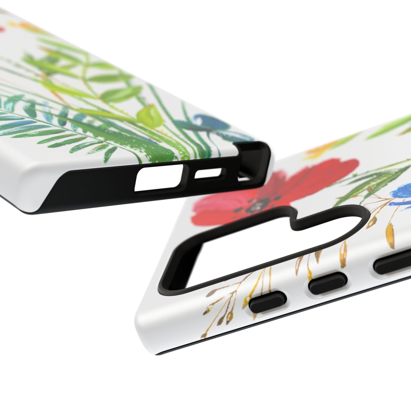 Floral Watercolor Tough Phone Case — Wildflower Bouquet Protective Cover