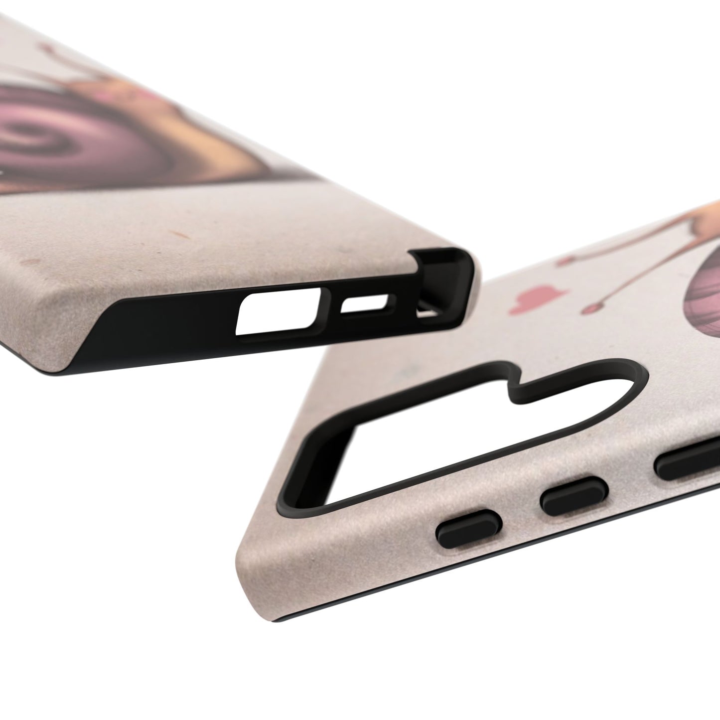 Cute Snail Phone Case — Pink Heart Cartoon Protective iPhone Cover